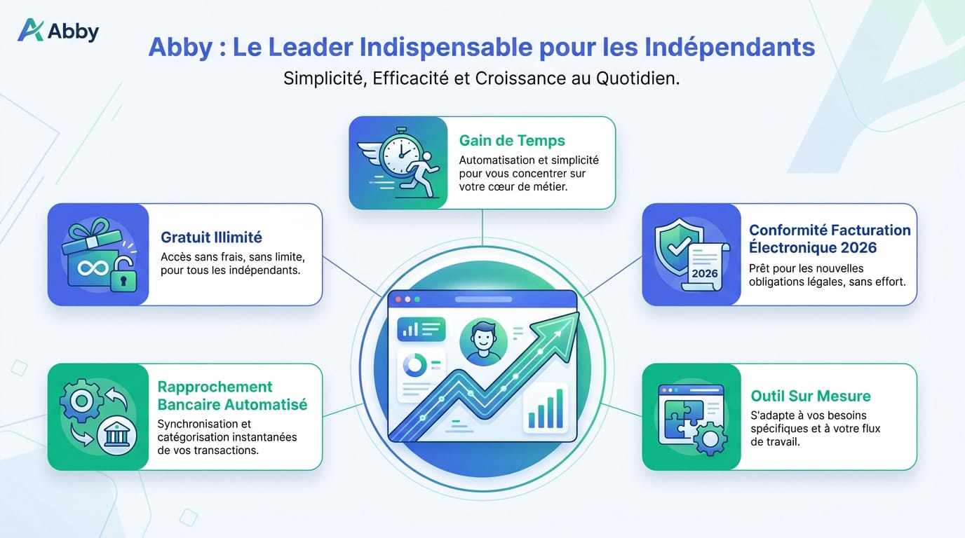 Interface du logiciel Abby pour la gestion des auto-entrepreneurs
